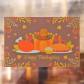 Happy Thanksgiving decoration Window Cling Raamsticker (Vel 2)