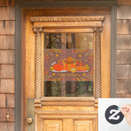 Happy Thanksgiving decoration Window Cling Raamsticker
