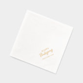 Happy Thanksgiving Diner Familienaam Folie Servetten (Links)