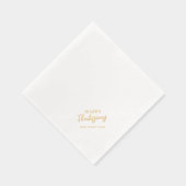 Happy Thanksgiving Diner Familienaam Folie Servetten (Rechts)