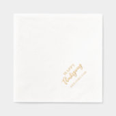 Happy Thanksgiving Diner Familienaam Folie Servetten (Voorkant)