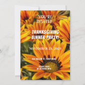 HAPPY THANKSGIVING DINER GEEL ZONNEBLOEM KAART (Achterkant)