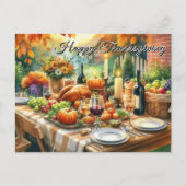 Happy Thanksgiving Dinner Feast Briefkaart (Voorkant)