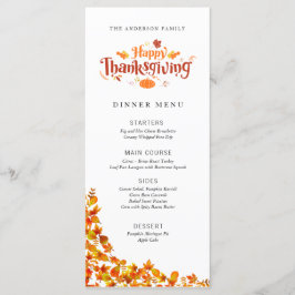 Happy Thanksgiving Dinner Menu