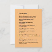 Happy Thanksgiving Dinner tafel afgezaagde grappen Aankondiging (Achterkant)