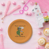 Happy Thanksgiving Dinosaur Roar Funny personalise Papieren Bordje (Feest)