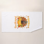 Happy Thanksgiving Doberman Dog Turkey Pumpkin Badhanddoek (Badhanddoek)