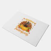 Happy Thanksgiving Doberman Dog Turkey Pumpkin Deurmat (Schuin)