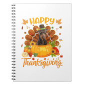 Happy Thanksgiving Doberman Dog Turkey Pumpkin Notitieboek (Voorkant)