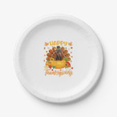Happy Thanksgiving Doberman Dog Turkey Pumpkin Papieren Bordje (Voorkant)