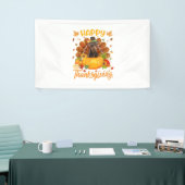 Happy Thanksgiving Doberman Dog Turkey Pumpkin Spandoek (Beurs)
