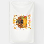Happy Thanksgiving Doberman Dog Turkey Pumpkin Spandoek (Verticaal)