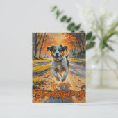 Happy Thanksgiving Dog Briefkaart (Staand voorkant)