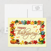 HAPPY THANKSGIVING DOOR SHARON SHARPE FEESTDAGENKAART (Voorkant / Achterkant)