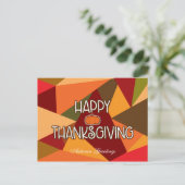 HAPPY THANKSGIVING Driehoeken Herfst Herfst Briefk Feestdagenkaart (Staand voorkant)