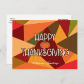 HAPPY THANKSGIVING Driehoeken Herfst Herfst Briefk Feestdagenkaart (Voorkant / Achterkant)