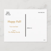 HAPPY THANKSGIVING Driehoeken Herfst Herfst Briefk Feestdagenkaart (Achterkant)