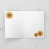 Happy Thanksgiving Eekhoorn met Zonnebloemen Kaart (Binnen)