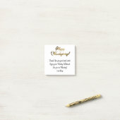 Happy Thanksgiving Elegant Faux Gold Foil-tekst Post-it® Notes (Op bureau)