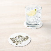 Happy Thanksgiving Elegant Golden Cornucopia Kartonnen Onderzetters (Insitu)