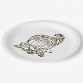 Happy Thanksgiving Elegant Golden Cornucopia Papieren Bordje (Gekanteld)