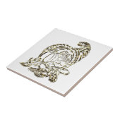 Happy Thanksgiving Elegant Golden Cornucopia Tegeltje (Zijkant)