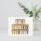 Happy Thanksgiving en Hanukkah Cute Cats Feestdagenkaart (Staand voorkant)