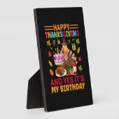 Happy Thanksgiving en het is mijn verjaardag Fotoplaat (Zijkant)
