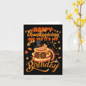 Happy Thanksgiving en ja, het is mijn 40ste verjaa Kaart (Gele Bloem)
