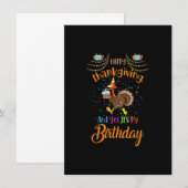 Happy Thanksgiving en ja, het is mijn geboortedag  Kaart (Voorkant / Achterkant)
