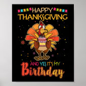 Happy Thanksgiving en ja, het is mijn geboortedag Poster (Voorkant)