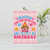 Happy Thanksgiving en ja, het is mijn verjaardagsk (Staand voorkant)