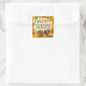 Happy Thanksgiving Envelope Seals Vierkante Sticker (Tas)