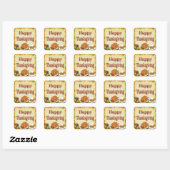 Happy Thanksgiving Envelope Seals Vierkante Sticker (Vel)