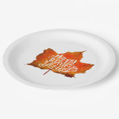HAPPY THANKSGIVING FALL LEAVES AUTUMN LEAF PAPIEREN BORDJE (Gekanteld)