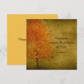 Happy Thanksgiving Fall Leaves Gratitude Flat Feestdagenkaart (Voorkant / Achterkant)