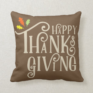 Happy Thanksgiving   Fall Leaves Kussen