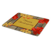 Happy Thanksgiving Fall Leaves Snijplank (Hoek)