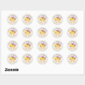 Happy Thanksgiving Fall Pumpkin Botanical Bakery Ronde Sticker (Vel)