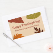 Happy Thanksgiving Fall verlaat bedrijfsnaam Rechthoekige Sticker (Envelop)