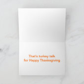 Happy Thanksgiving: familie Turkije Feestdagen Kaart (Binnen)