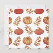 Happy thanksgiving familiefoto-pompoen herfst feestdagenkaart (Achterkant)