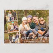 Happy Thanksgiving Family 4 van het Borstelschrift Briefkaart (Voorkant)