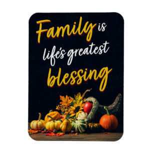 Happy Thanksgiving Family Beauful Cornucopia Magneet