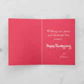 Happy Thanksgiving Family Foto Kaart (Binnen)