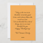 Happy Thanksgiving Family Photo Calligraphy Script Feestdagenkaart (Achterkant)