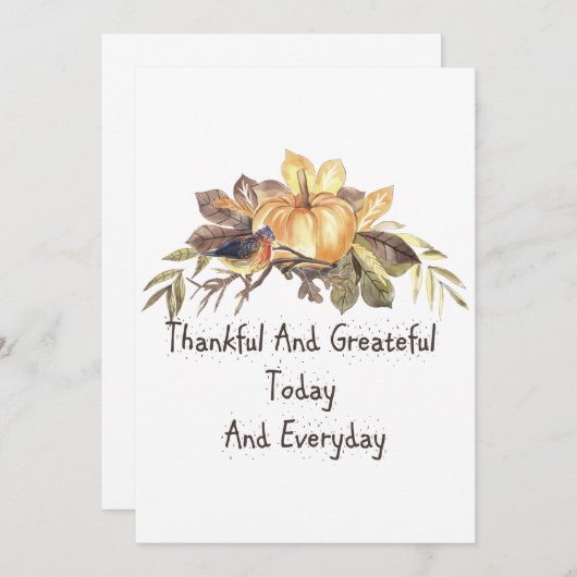 Happy Thanksgiving-feestdag Hartelijk dank Bedankkaart (Voorkant / Achterkant)