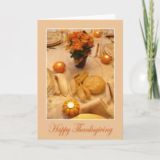 Happy Thanksgiving Feestdagen Kaart (Voorkant)