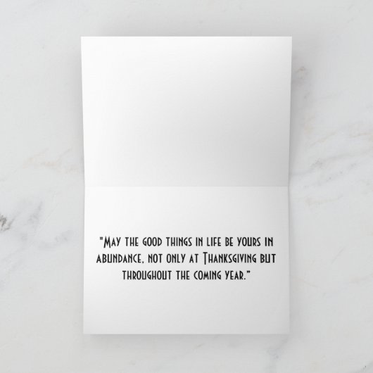 Happy Thanksgiving Feestdagen Kaart (Binnen)