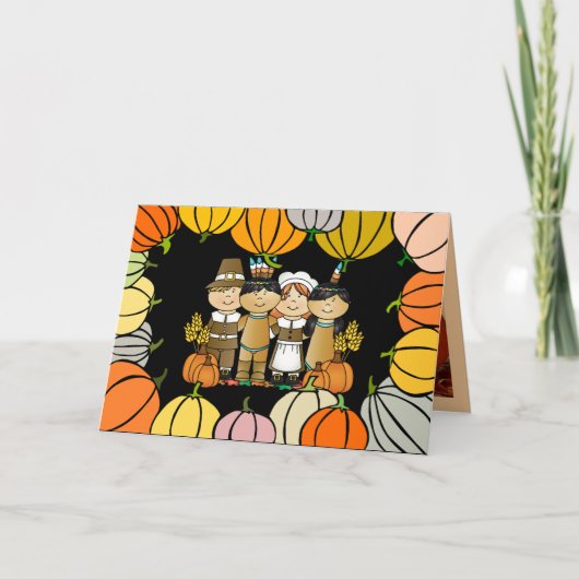 Happy Thanksgiving Feestdagen Kaart (Voorkant)